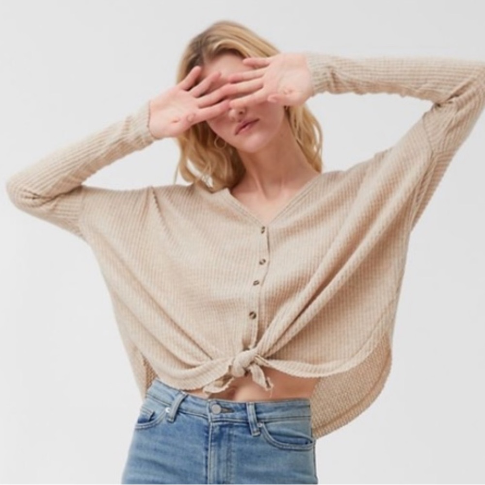 Urban Outfitter tan long sleeve cardigan